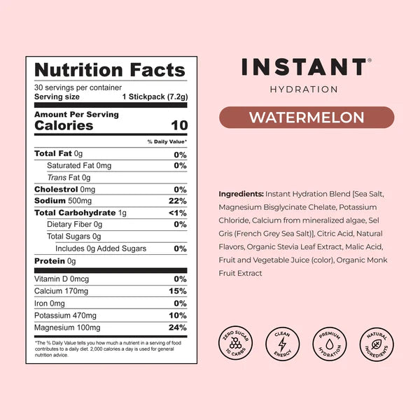 Instant Hydration Premium Electrolyte Drink Mix